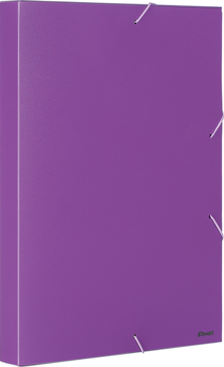 

Папка-короб на резинках Комус А4 30 мм пластиковая до 300 листов сиреневая (толщина обложки 0.8 мм), Сиреневый