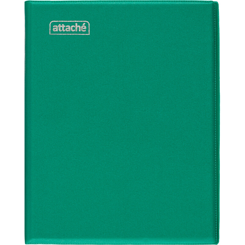 

Бизнес-тетрадь Attache А5 240 листов зеленая в клетку, тиснение фольгой