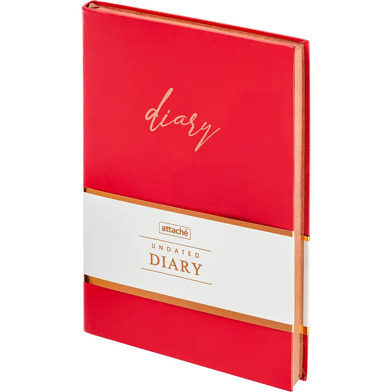 

Ежедневник недатированный Attache искусственная кожа A5 136 листов красный (золотистый обрез)