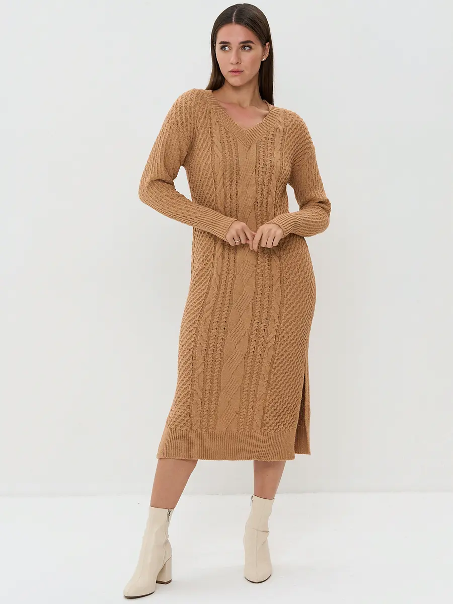 

Платье, Бежевый;ириска тоффи