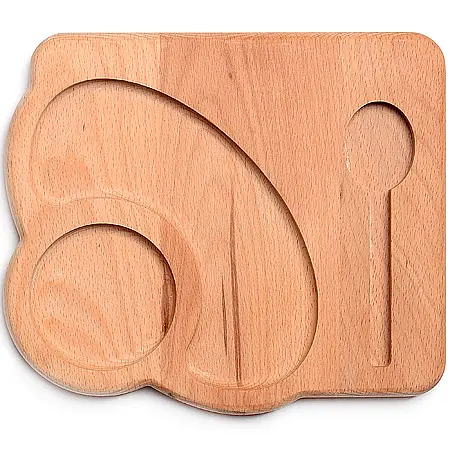 

Поднос деревянный менажница, Коричневый