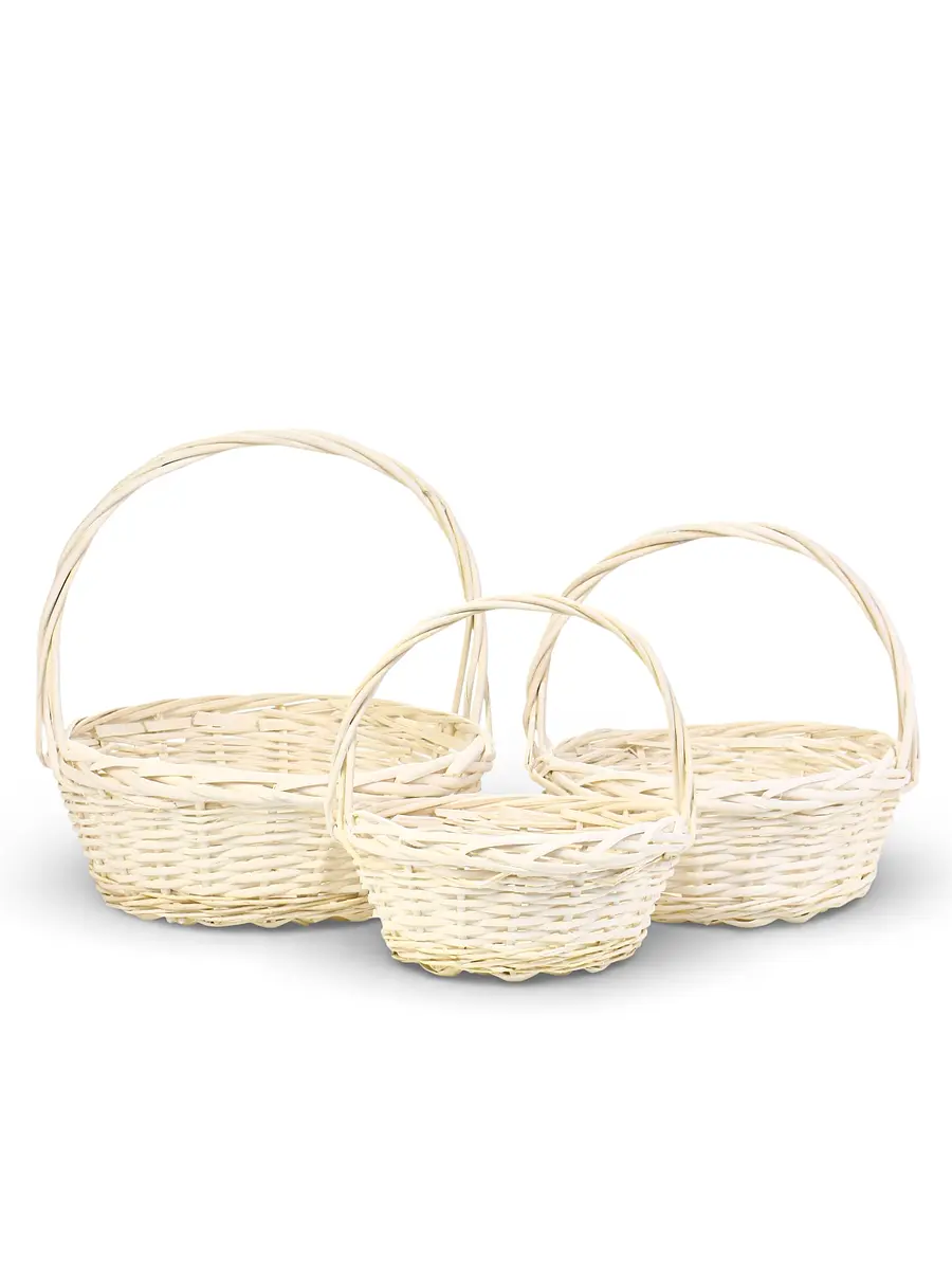 

Корзина плетеная для хранения, Белый