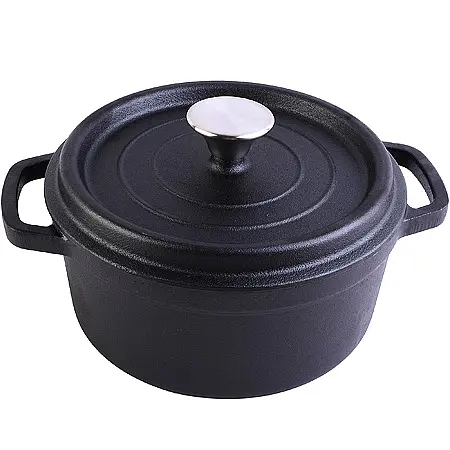 

Чугунная кастрюля с крышкой, Черный