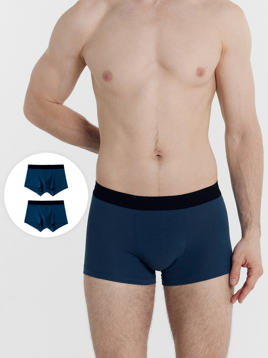 

Трусы мужские боксеры мультипак (2 шт.), Синий;морская волна +морская волна