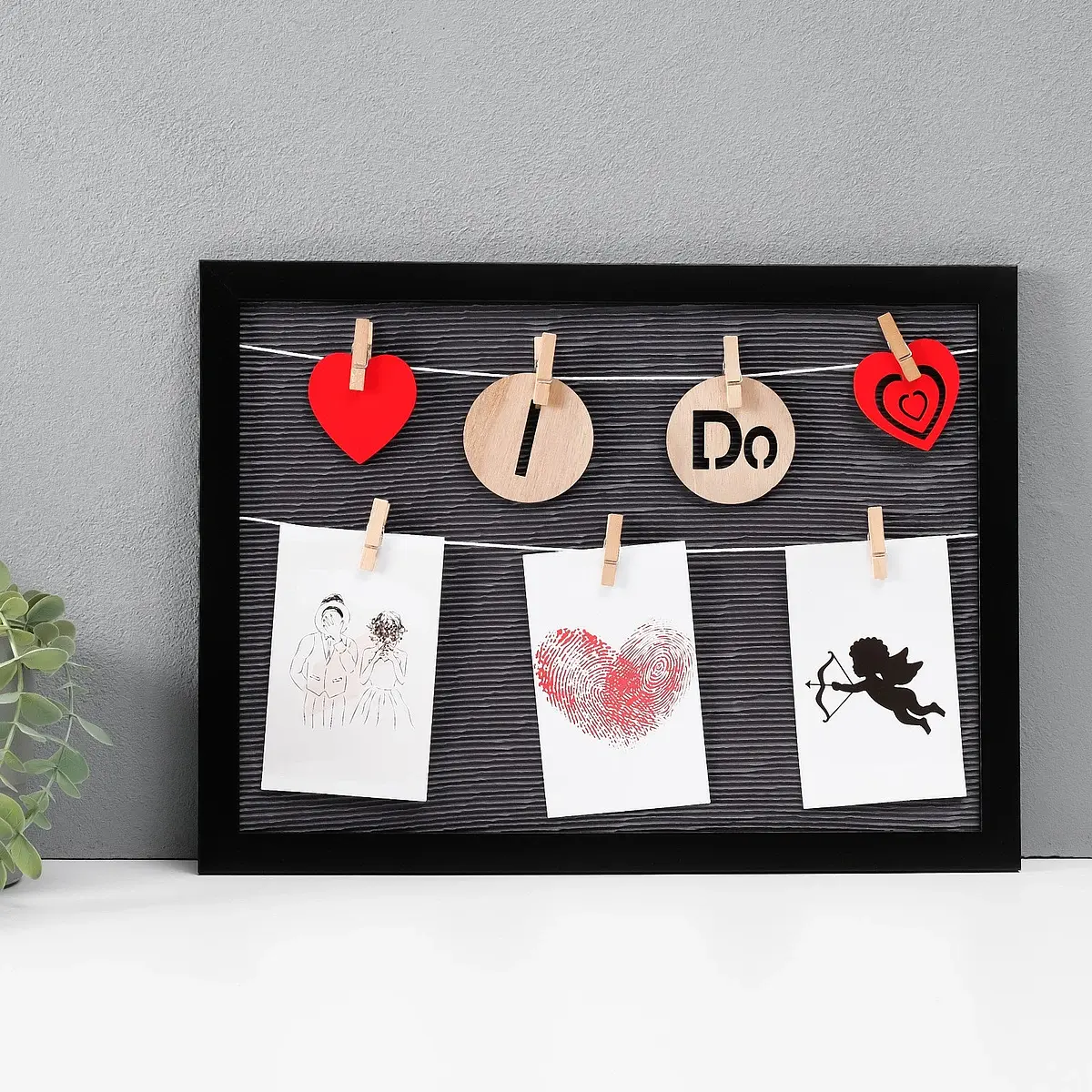 

Фоторамка - коллаж на 3 фото 9×13 см, Черный