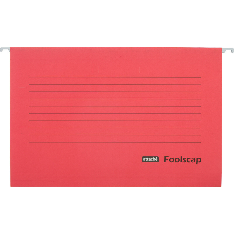 

Подвесная папка Attache Foolscap до 200 листов красная (5 штук в упаковке), Красный