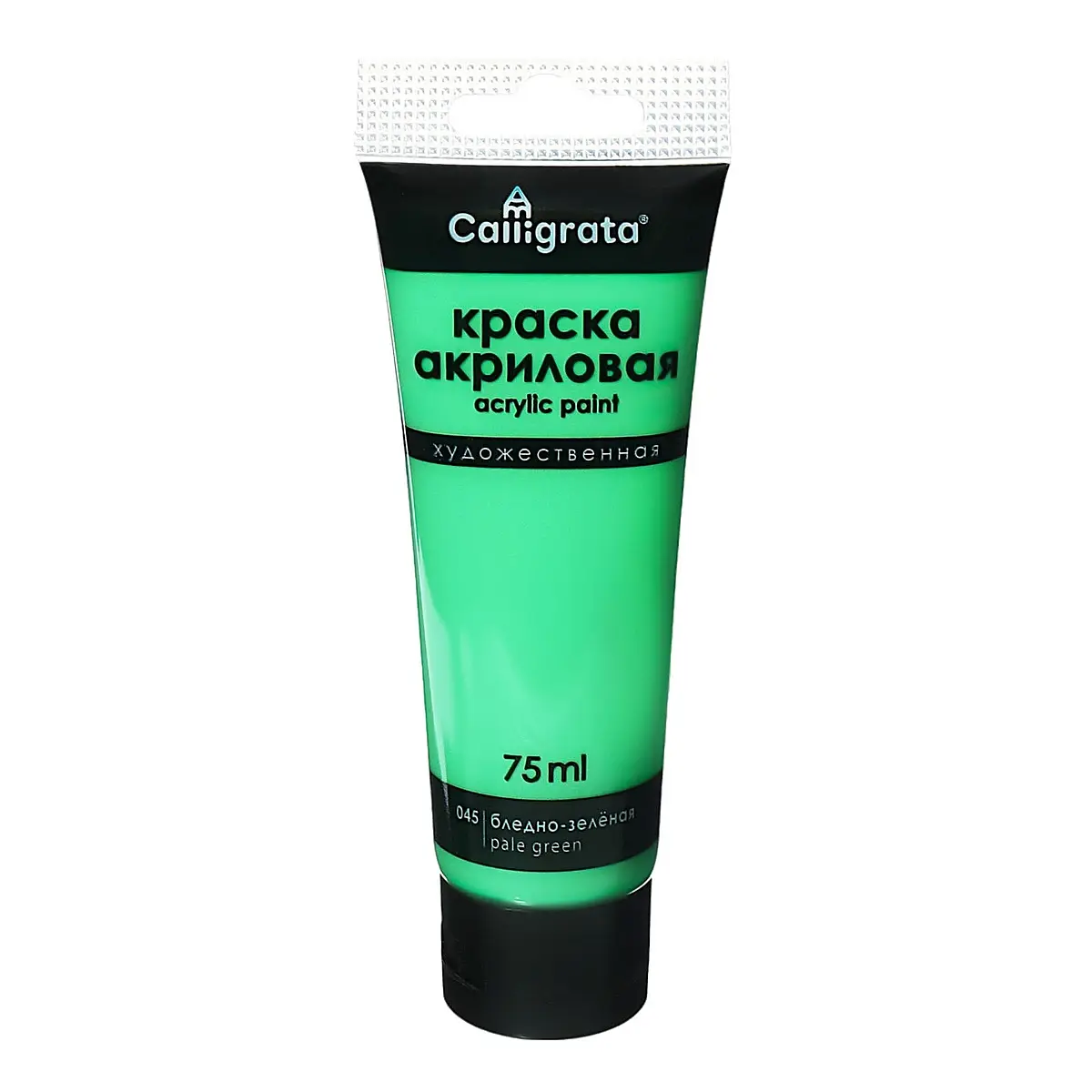 

Краска акриловая матовая в тубе 75 мл calligrata, км045, бледно-зеленый, пантон 7479с