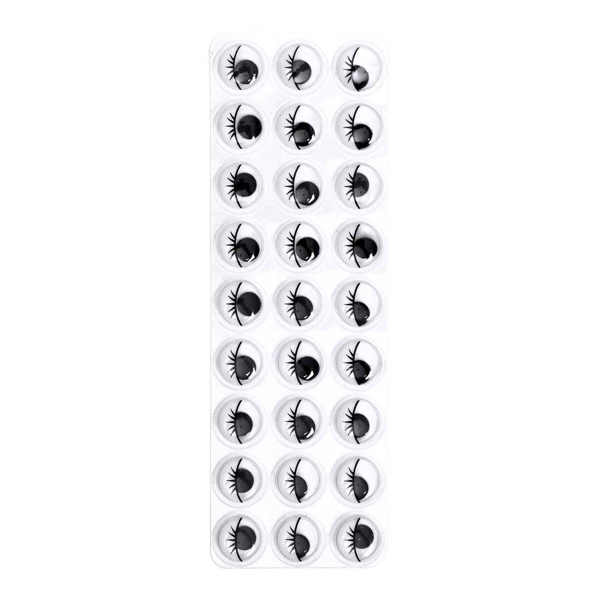 

Глазки на клеевой основе, набор 27 шт., размер 1 шт. — 1.2 см, Черный