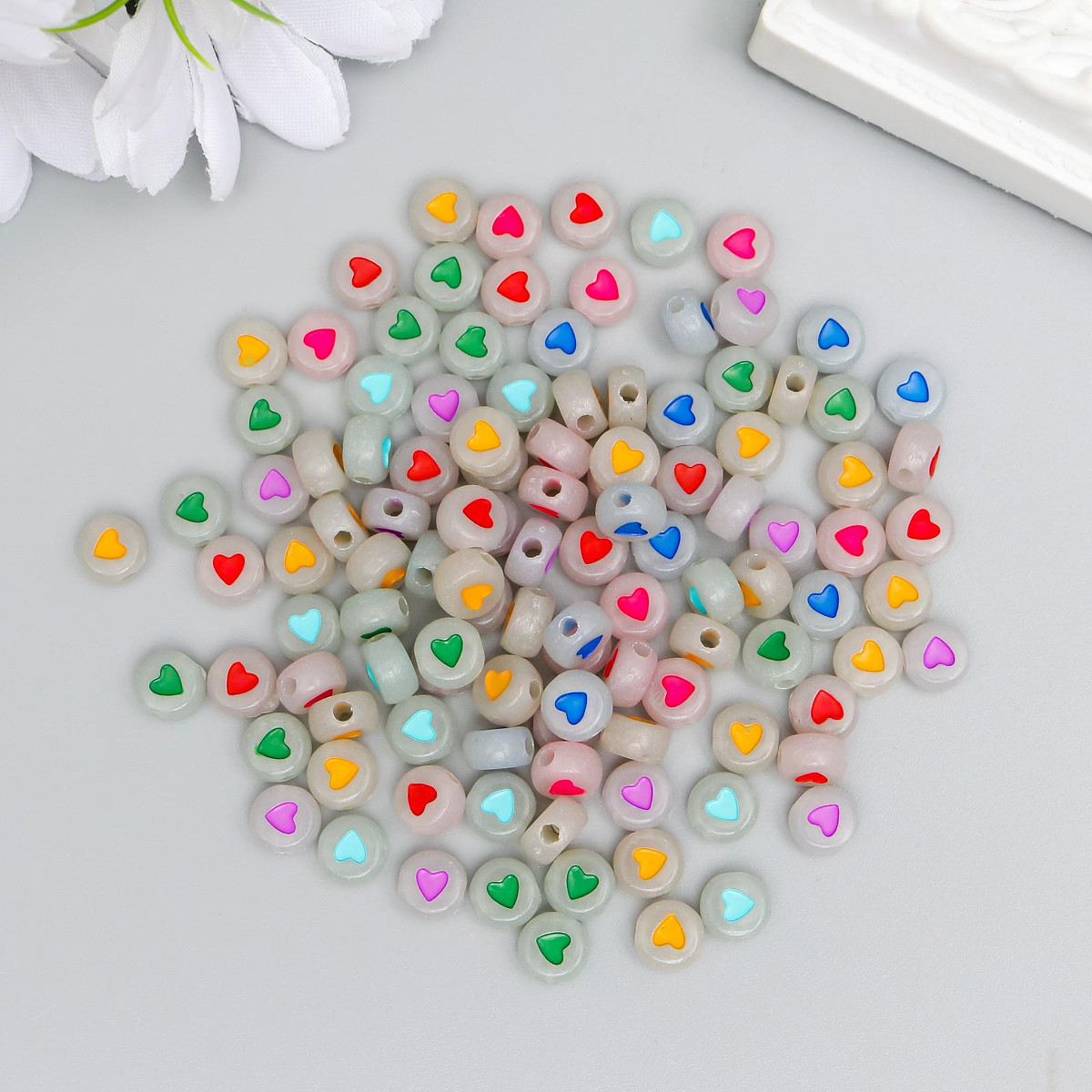 

Набор бусин для творчества фосфорные, Разноцветный