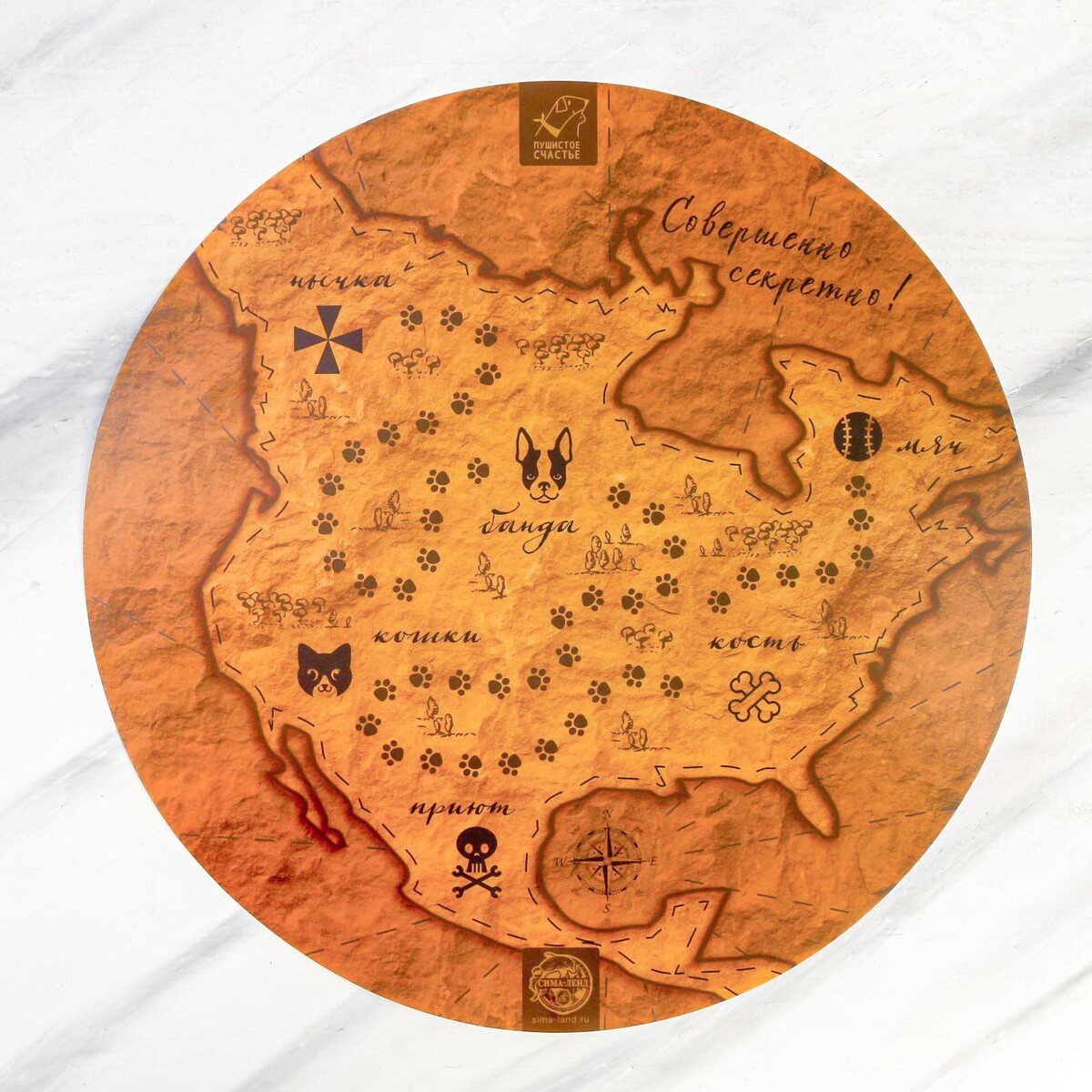 

Коврик под миску, Коричневый