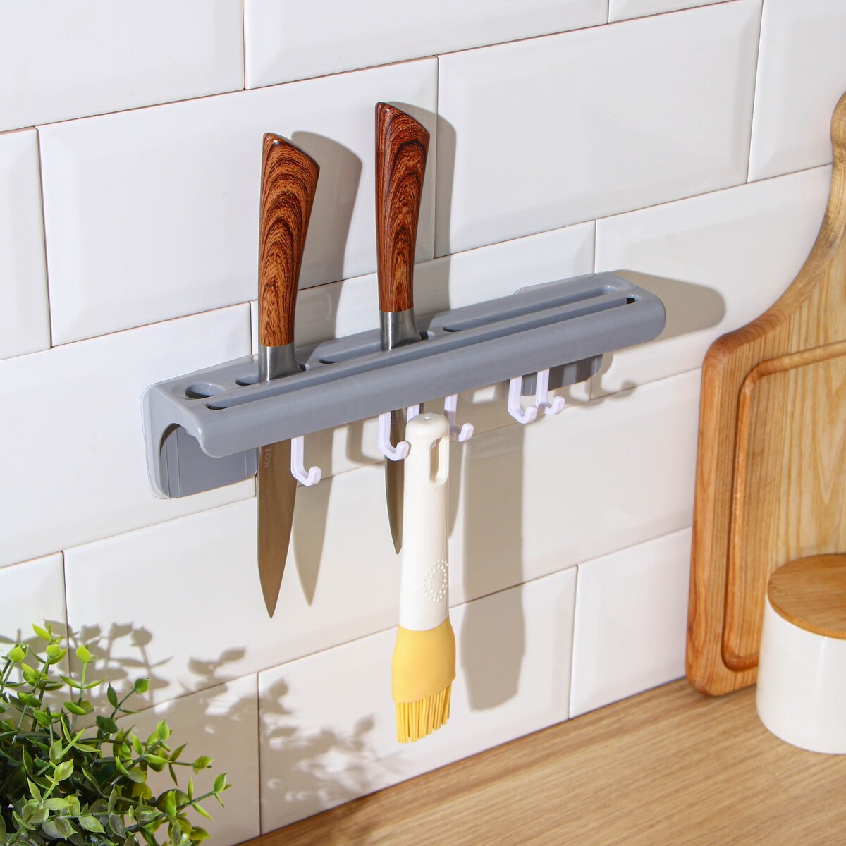 

Держатель для кухонных принадлежностей, 26 см, Серый