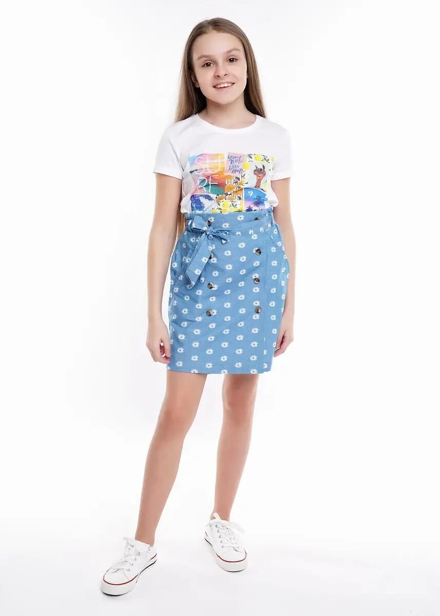 

Юбка, Голубой;св.голубой/молочный