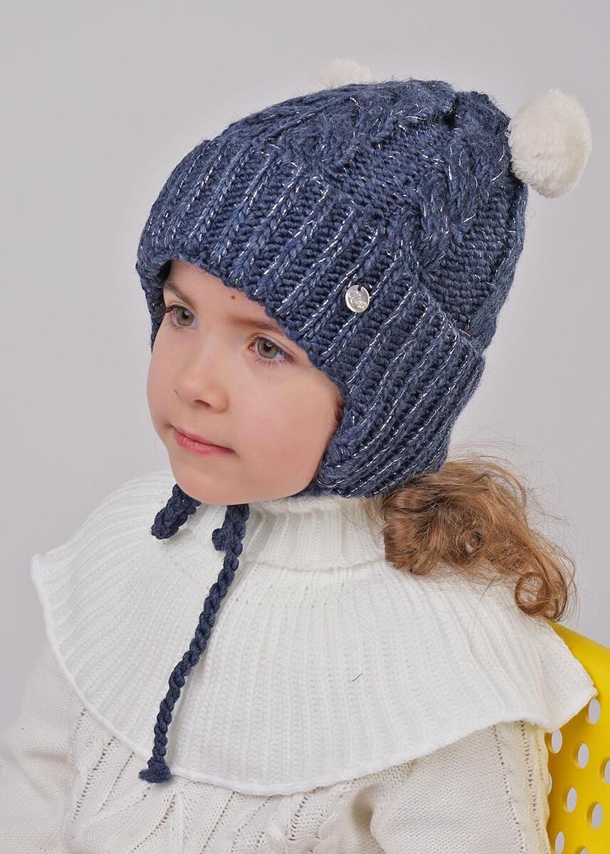 

Шапка, Синий;джинсовый/серебристый