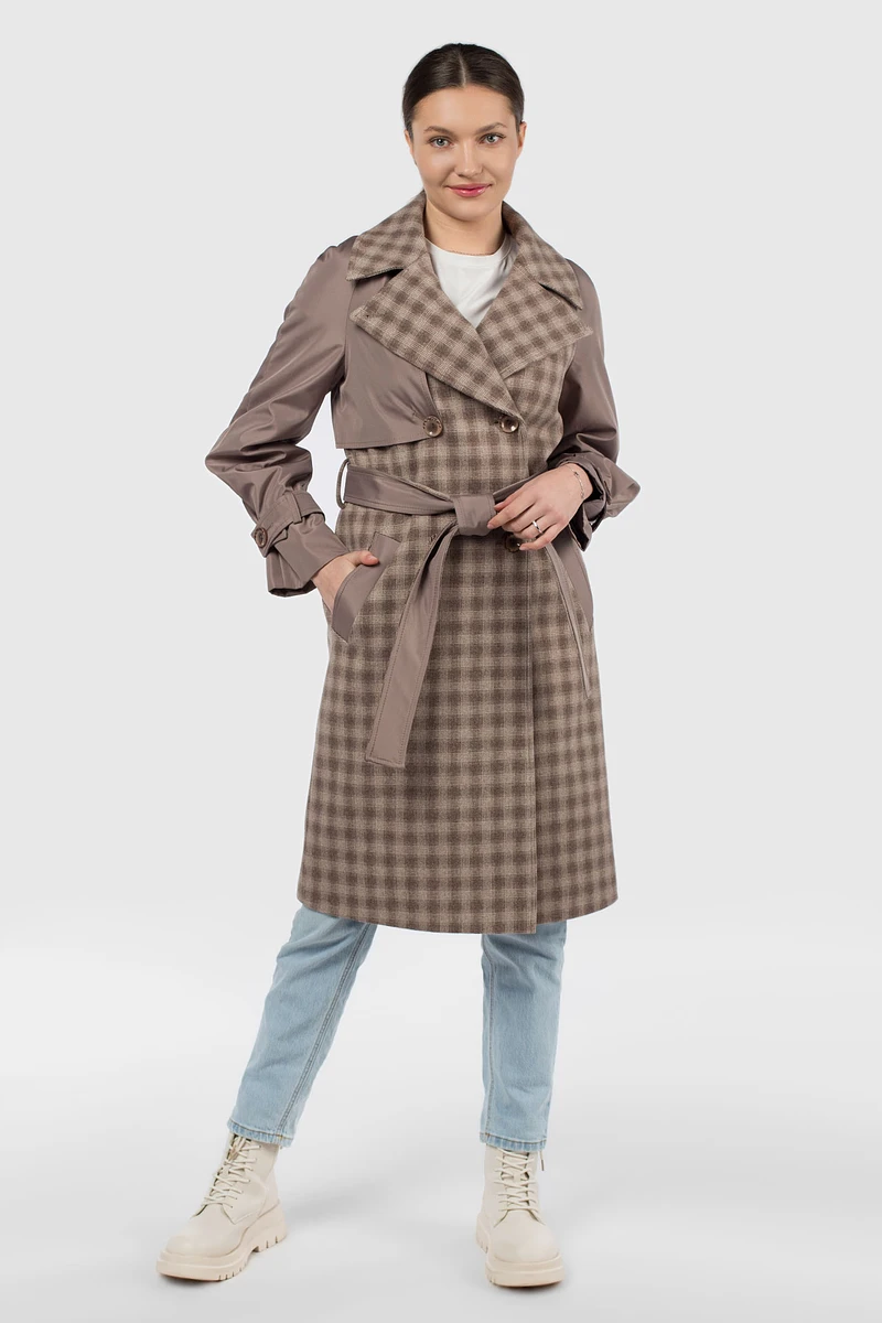 

Пальто пояс, Коричневый;кофе