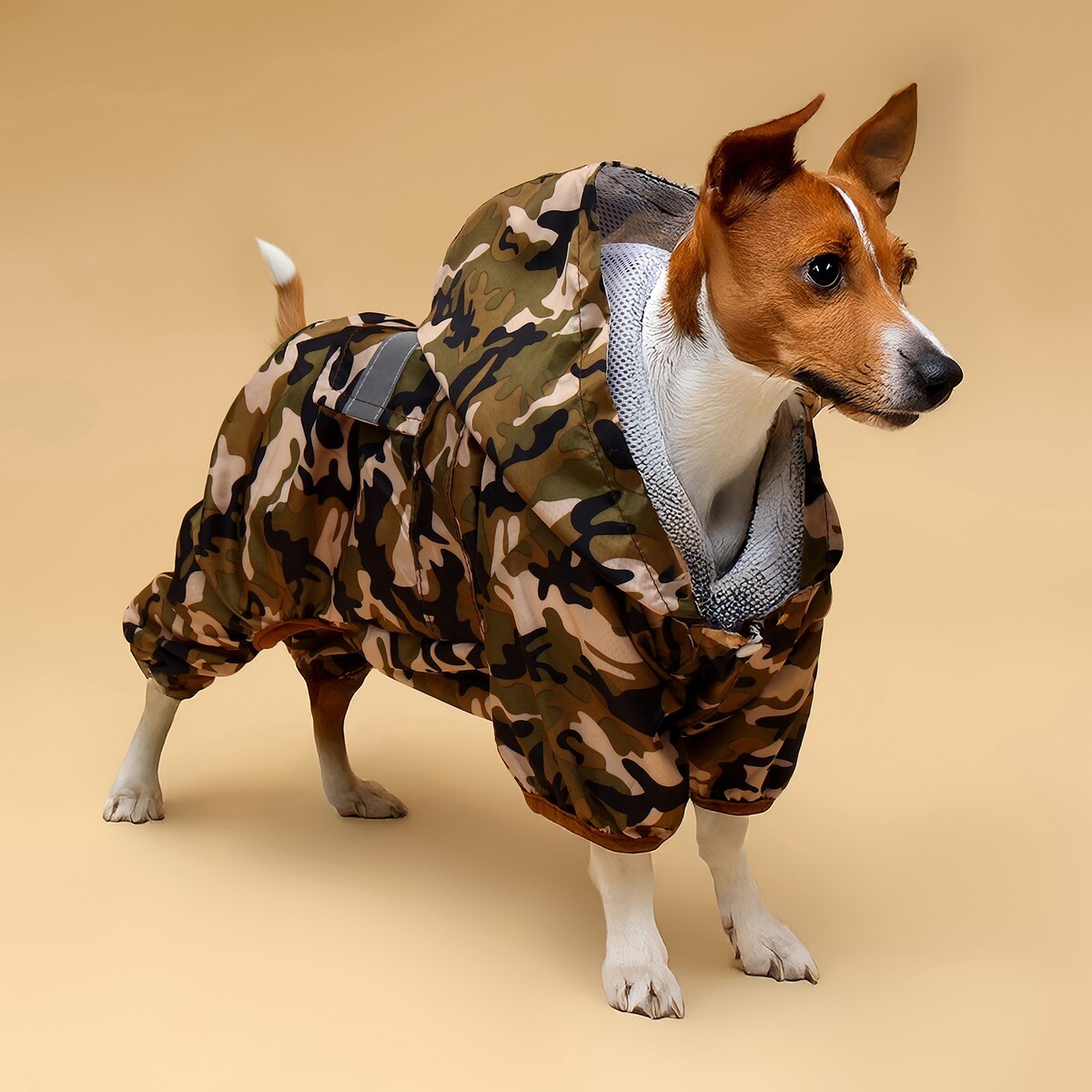 

Комбинезон для собак, демисезонный с подкладом, размер 2xl (дс 42, ог 56 см), камуфляжный, Камуфляж