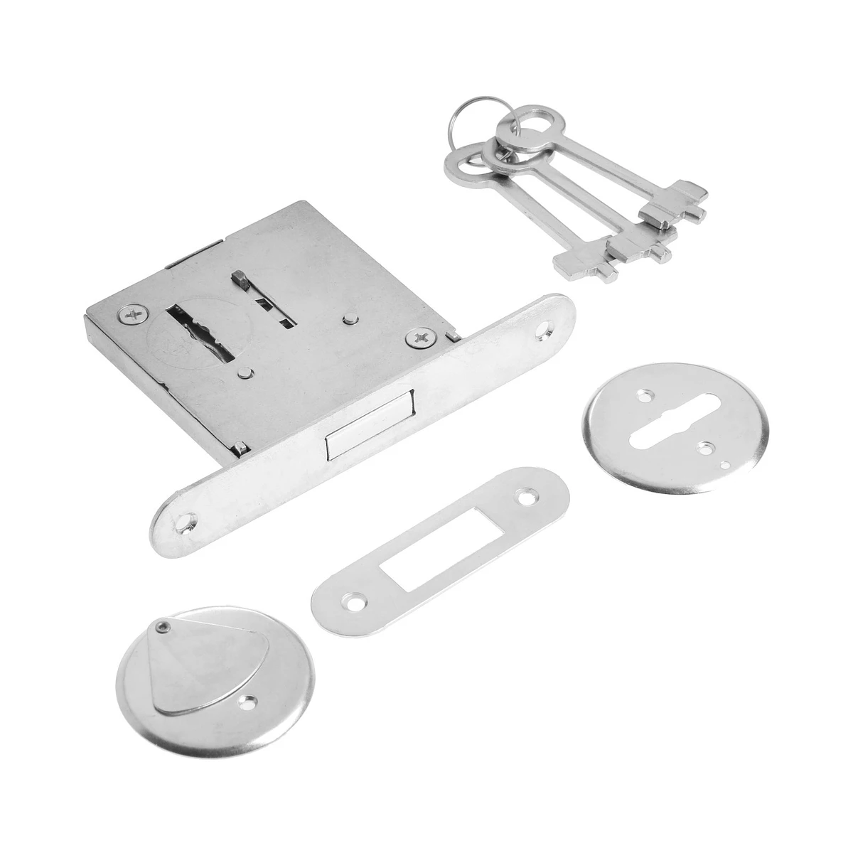 

Замок врезной lockland, сувальдный, 85×75 мм, 3 ключа, Хром