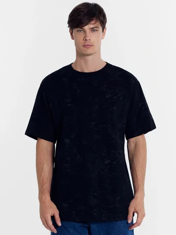 Футболка мужская фиолетово-черная с разв