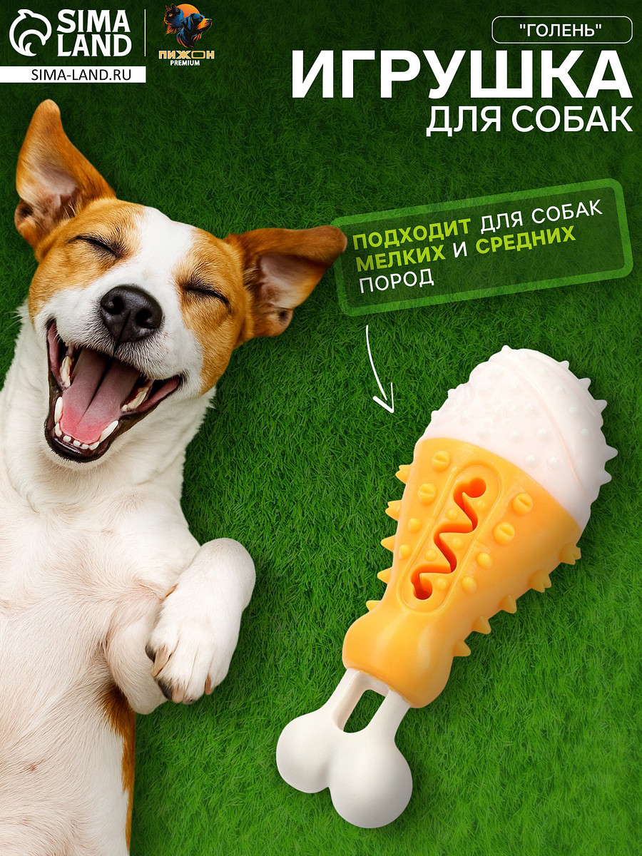 

Игрушка под лакомства для собак пижон premium, Желтый;белый