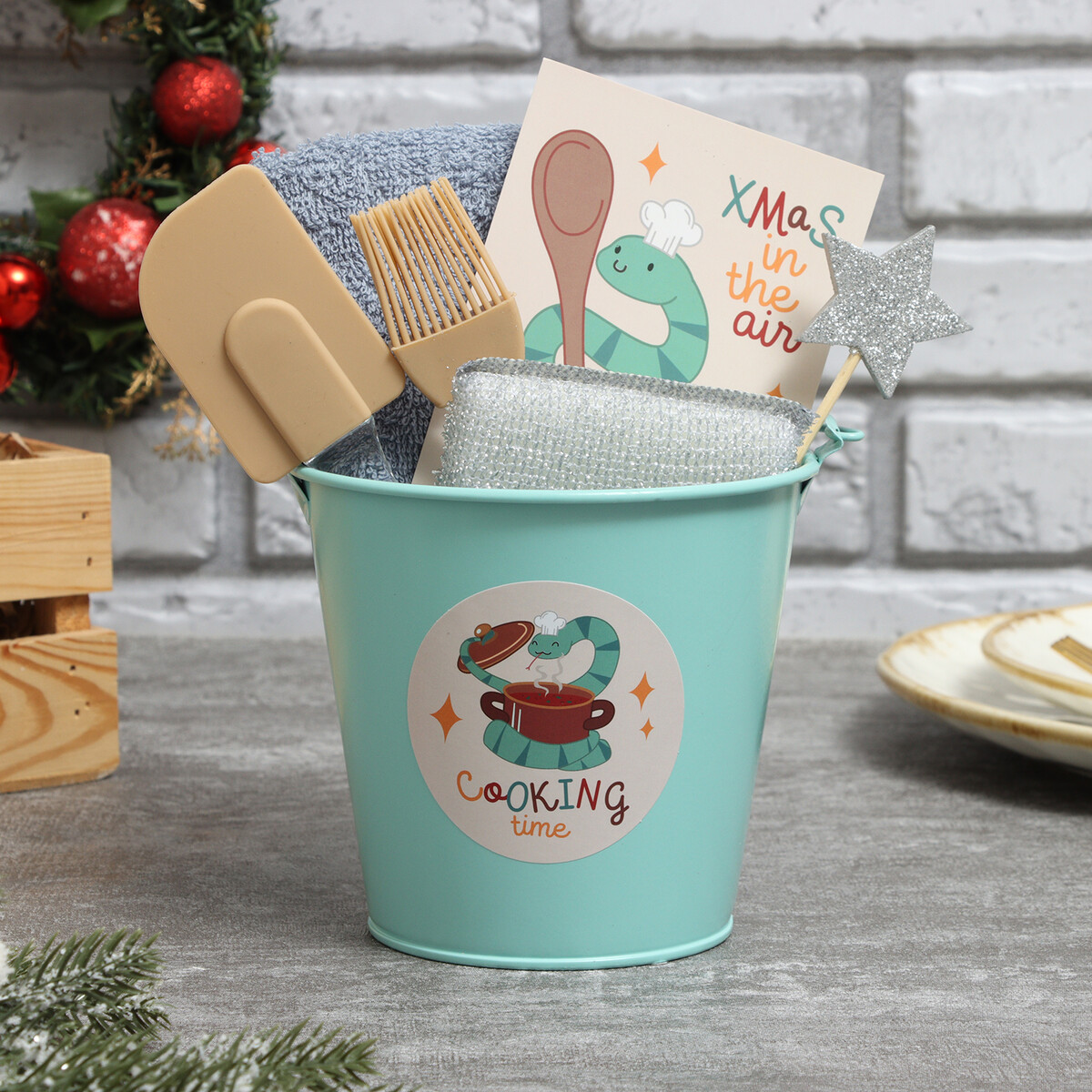 

Набор подарочный, Бежевый;зеленый;красный;серебристый;серый;бирюзовый