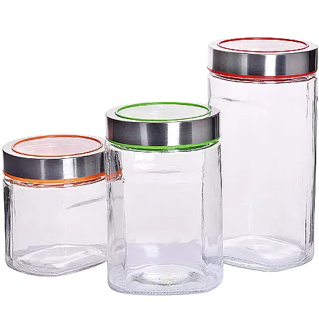 

Набор банок для сыпучих, Разноцветный