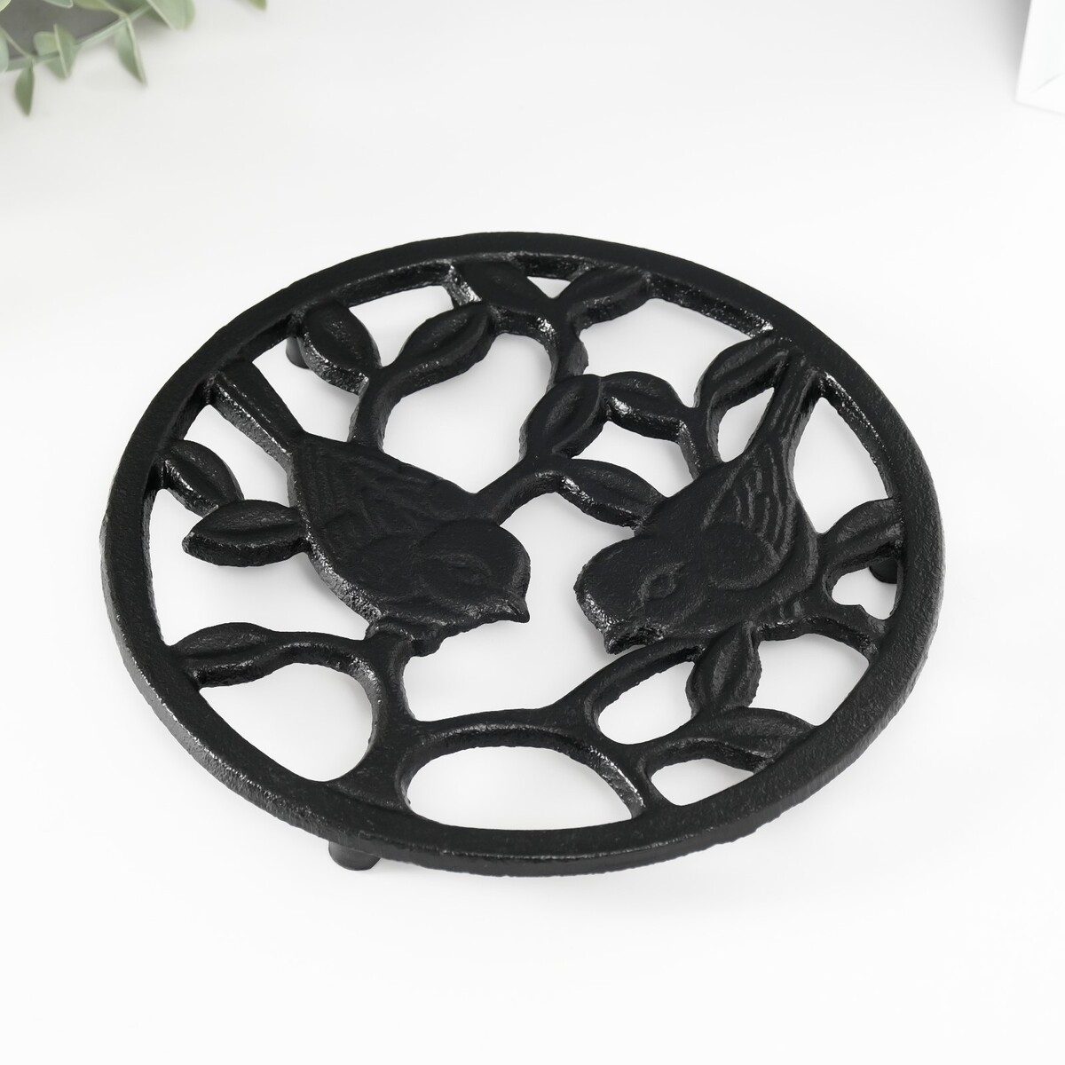 

Фигурка чугун, подставка под горячее, Черный