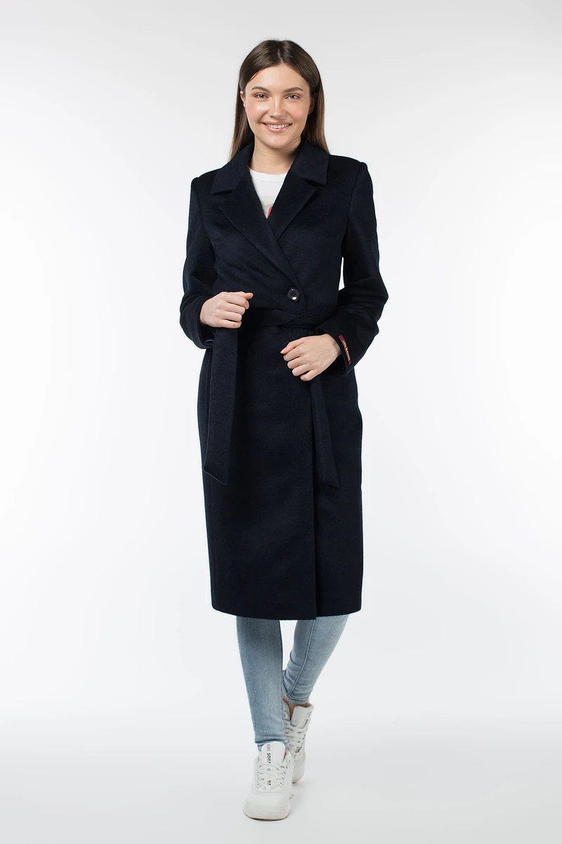 

Пальто пояс, Синий;темно-синий