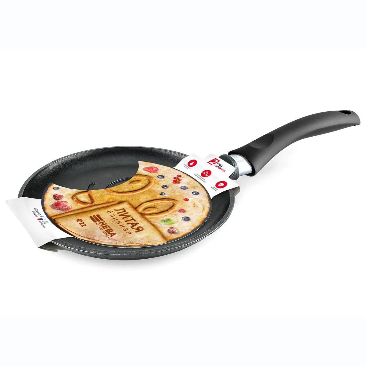 

Блинница литая 22см Веселая