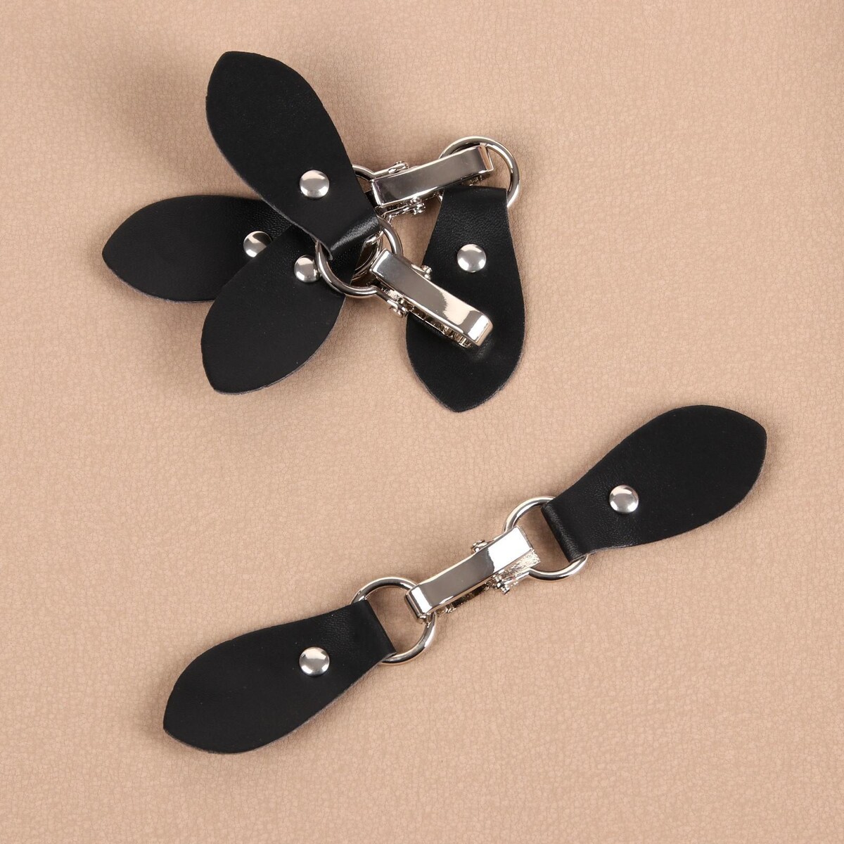 

Застежка-клевант 15.5×3 см, 3 шт., цвет черный, серебряный, Черный;серебристый