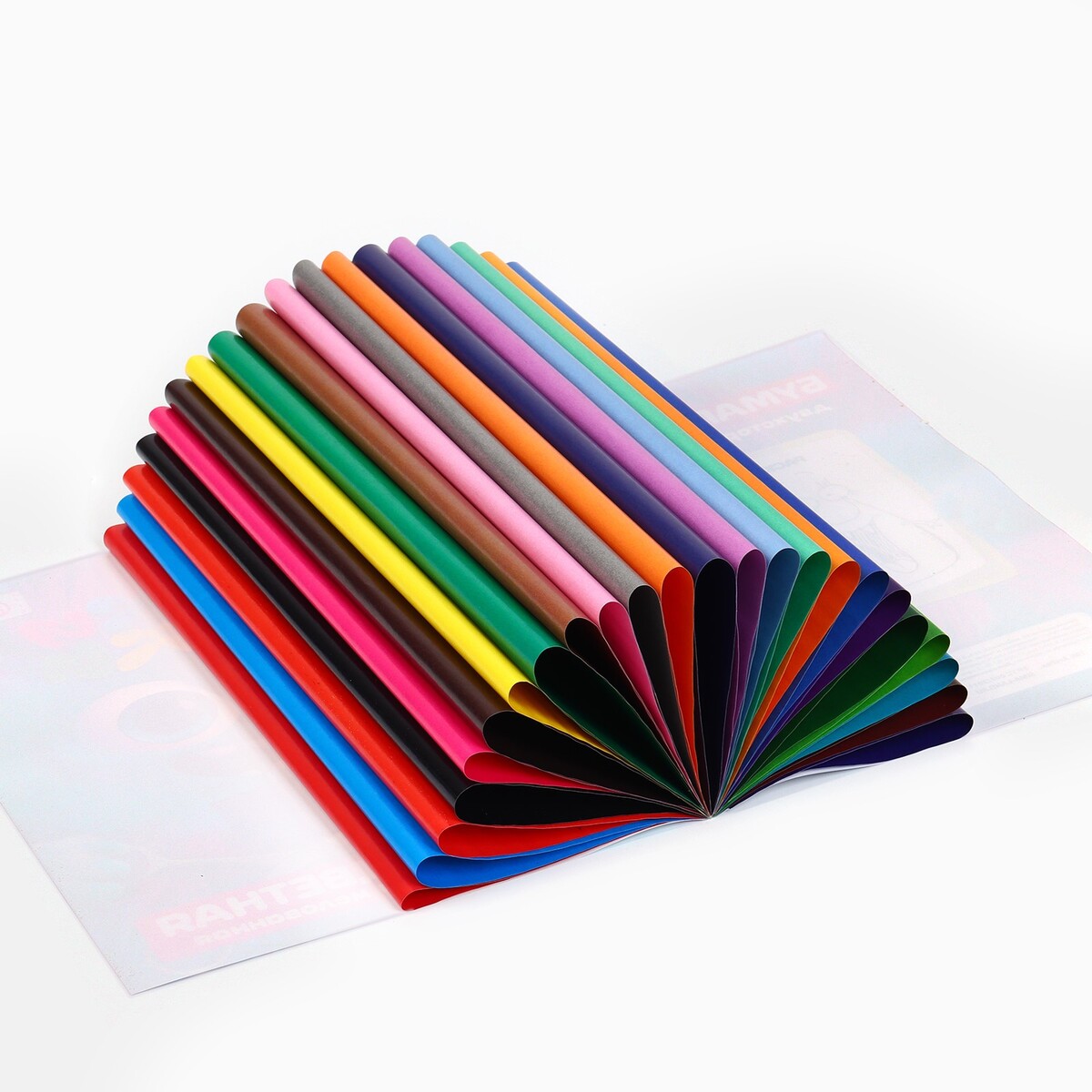 

Бумага цветная двусторонняя а4, 24 листа, 8 цветов, мелованная, Голубой