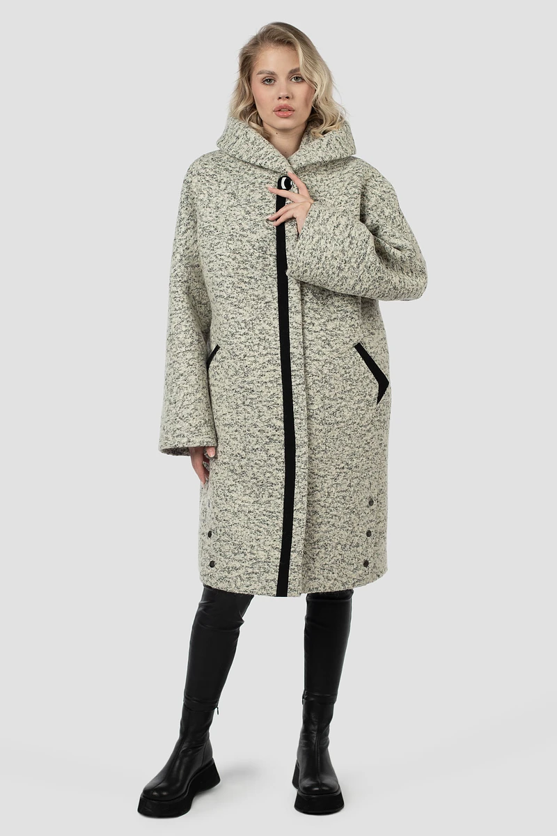 

Пальто, Белый;черно-белый