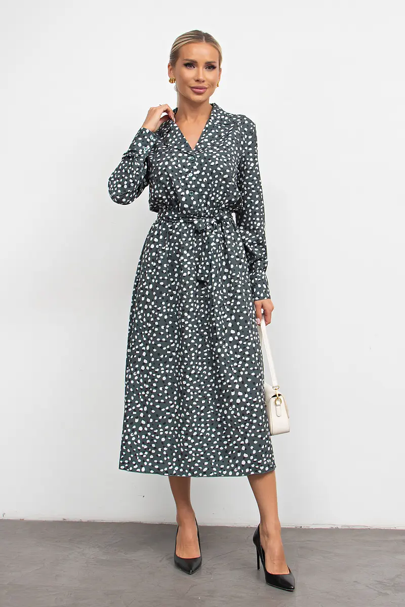 

Платье, Хаки;хаки/белый