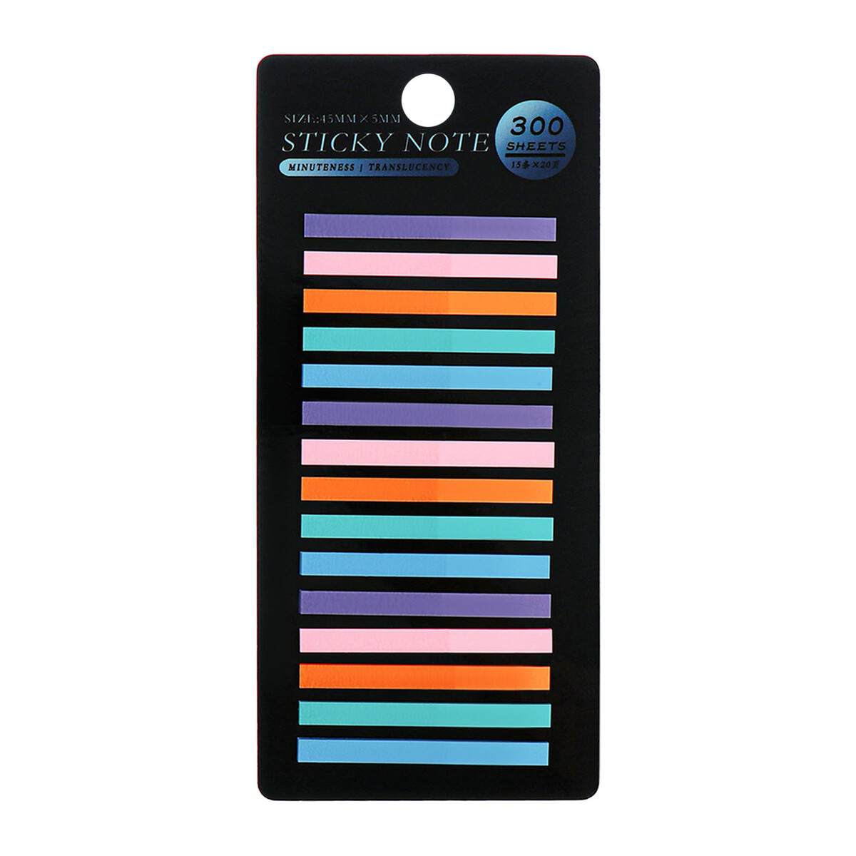 

Блок-закладка с липким краем пластик 20л х 15 штук, 5 цв. пастель, 45мм х 4мм calligrata