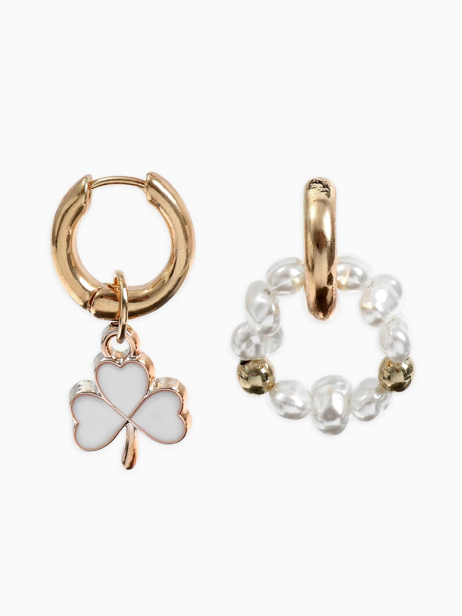 

Серьги со съемным элементом, Белый