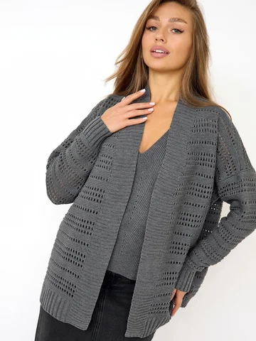 Кардиган вязаный сетка