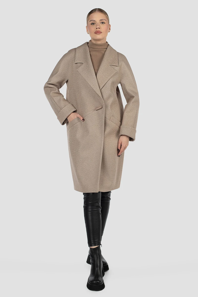 

Пальто, Бежевый;капучино