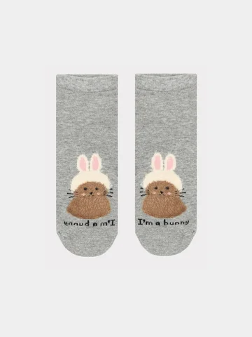 Носки женские серые с рисунком