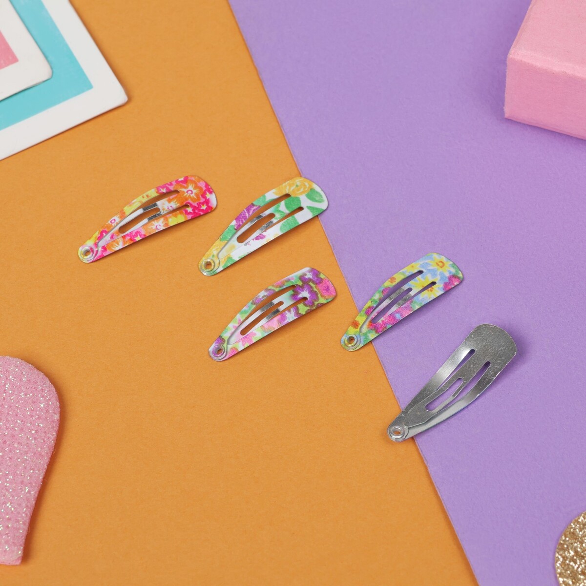 

Заколки для волос, Разноцветный;микс