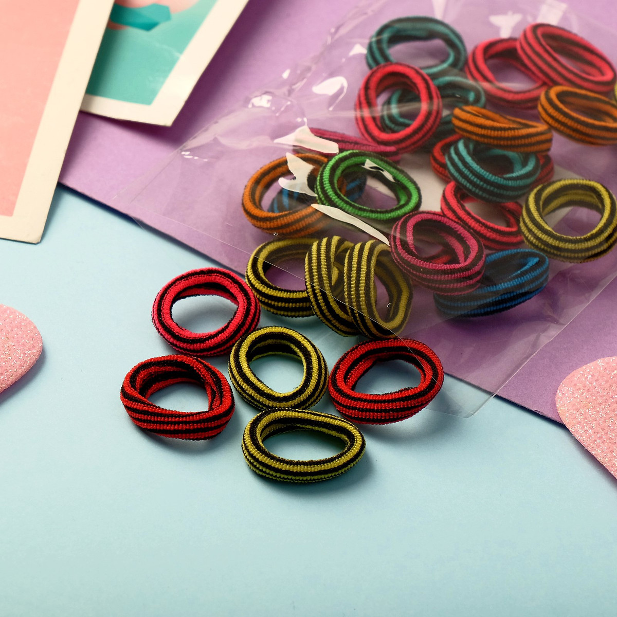 

Резинки для волос, Разноцветный;микс