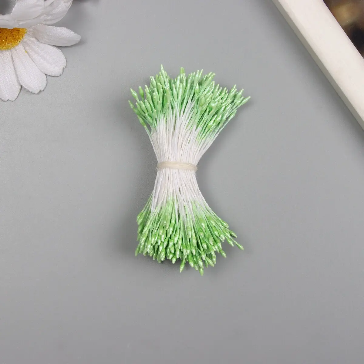 

Тычинки для искусственных цветов глянец, Зеленый