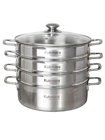 Мантоварка-пароварка 4,0л стеклянная кры