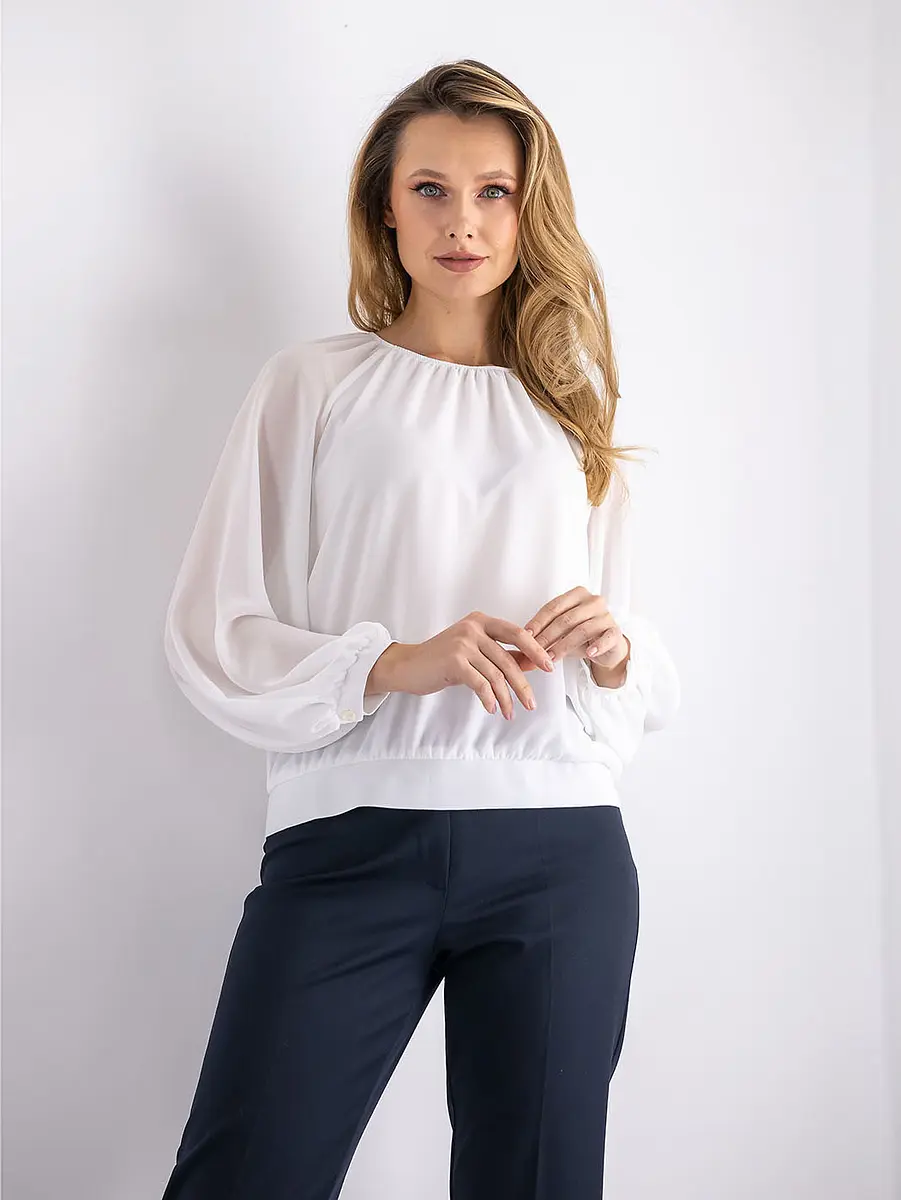 

Блуза, Бежевый;молочный