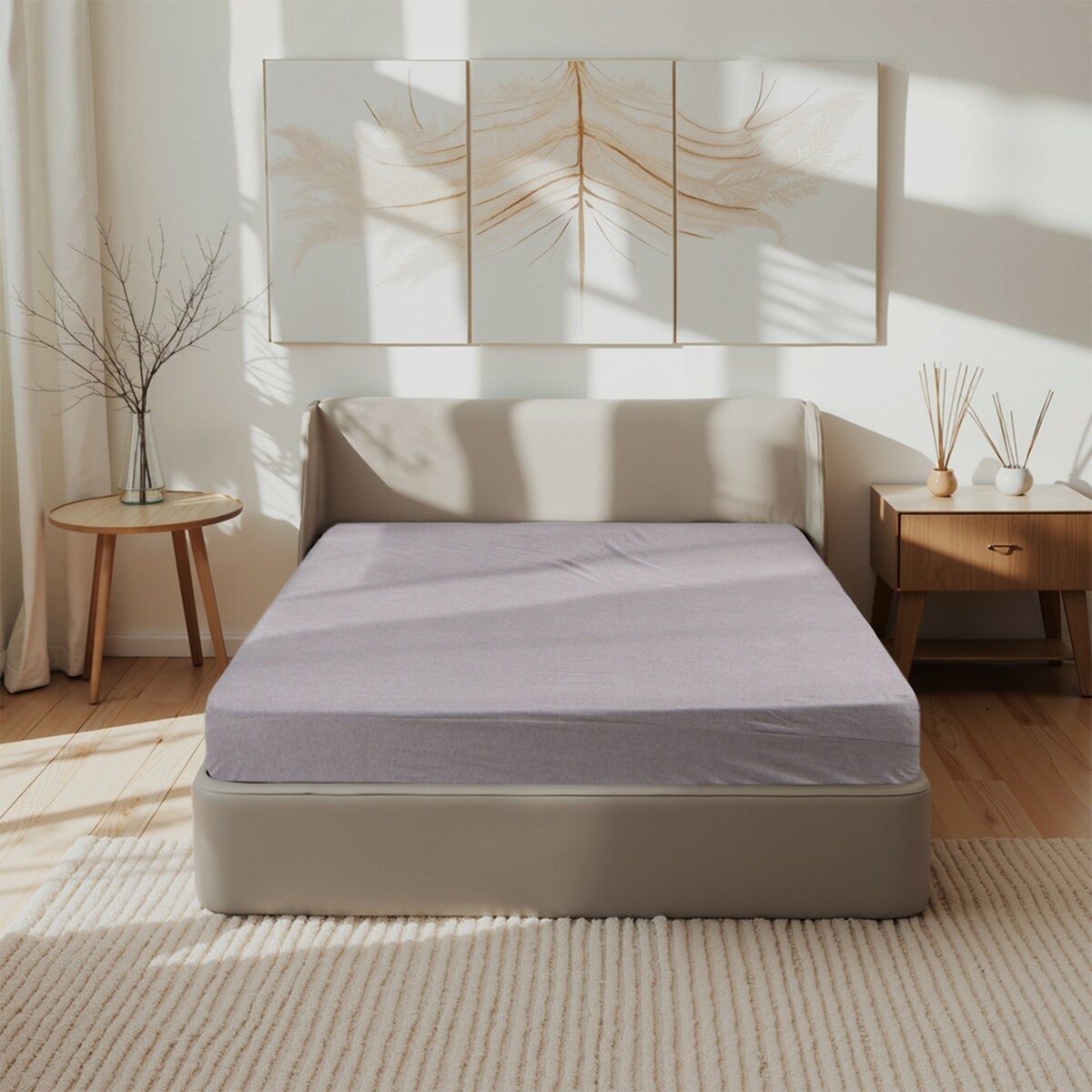 

Простыня спальная, Серый