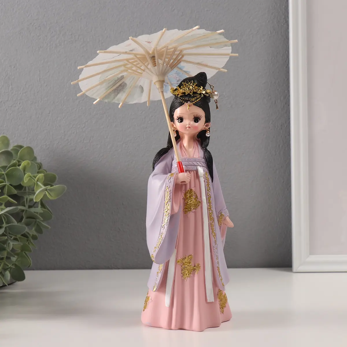 

Фигурка полистоун, Розовый;сиреневый