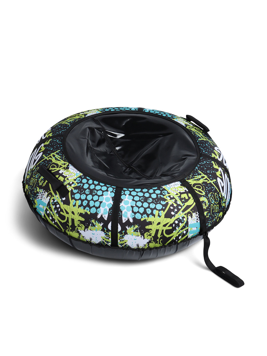 

Тюбинг - ватрушка winter star active life, диаметр чехла 120 см, черная, Разноцветный