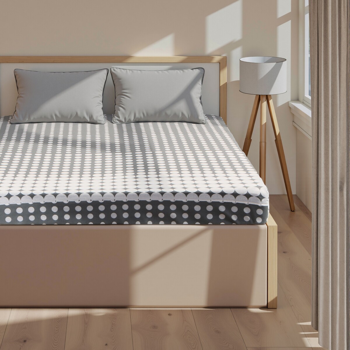 

Простыня спальная, Серый