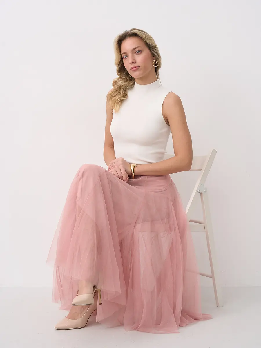 

Юбка, Розовый;пудровый