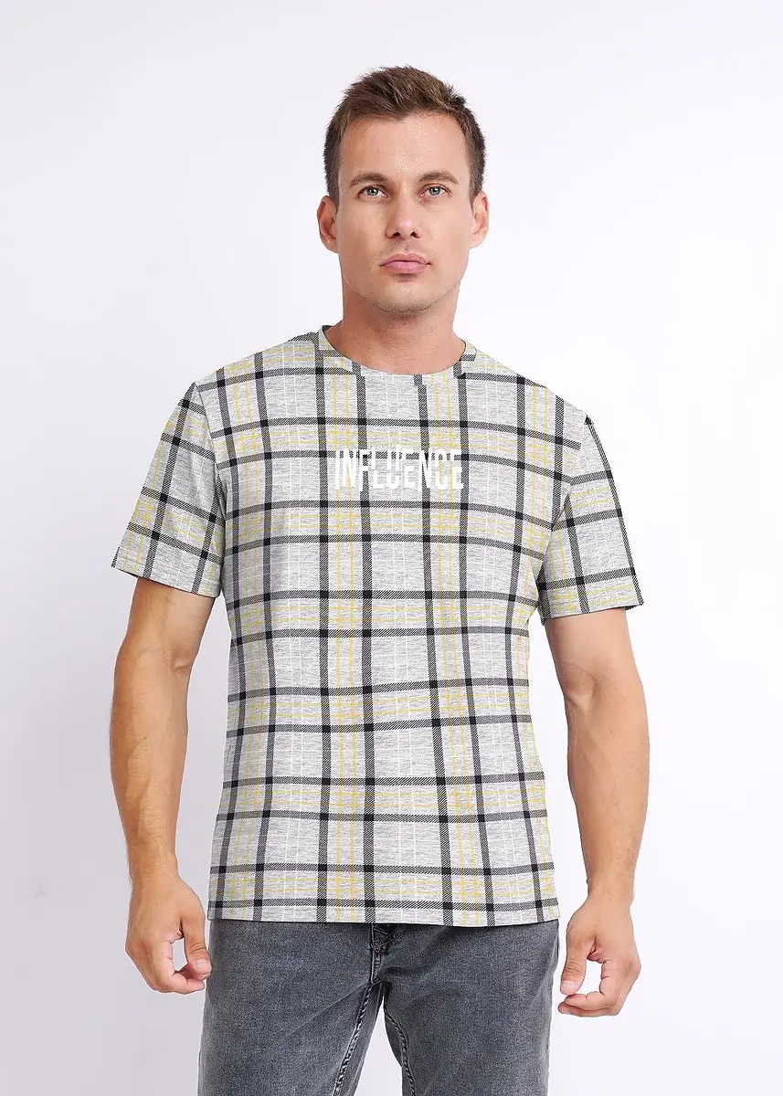 

Футболка, Серый;меланж св.серый/черный