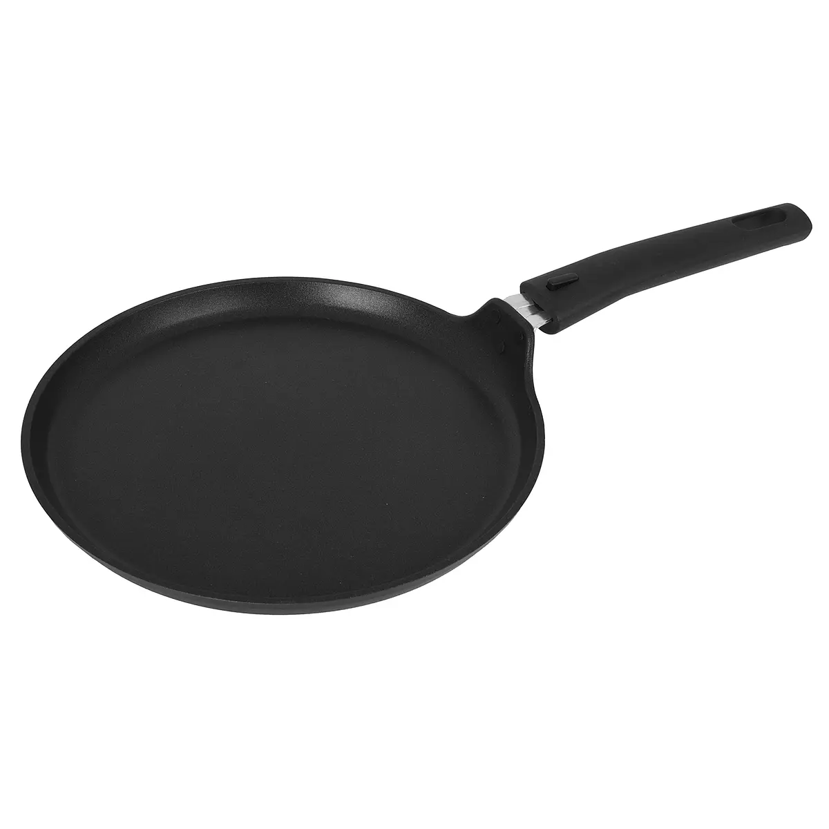 

Сковорода литая блинная 24см съемная ручка, Черный