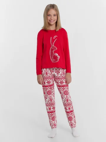 Пижама для девочек с принтом