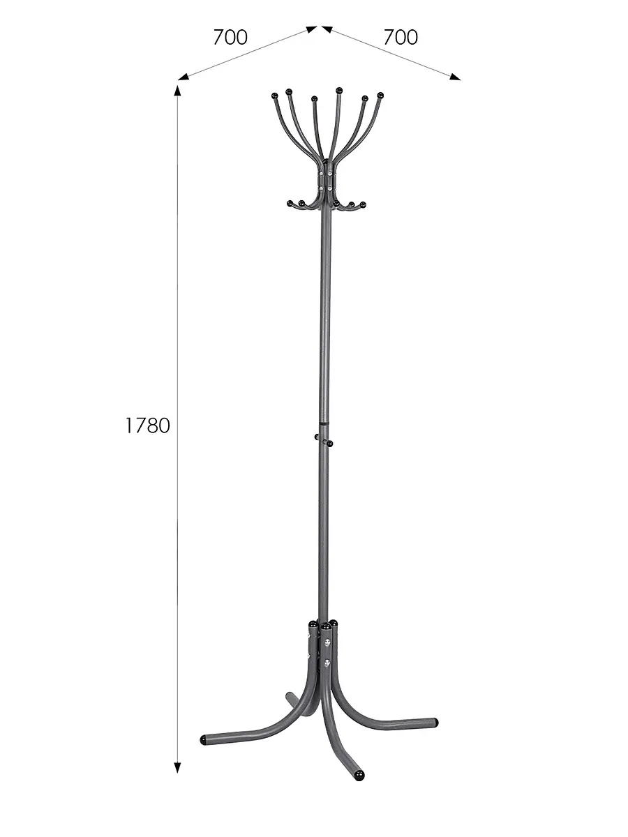 

Вешалка напольная М 6 серый бетон